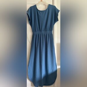 Stylish Blue Cap Sleeve Dress